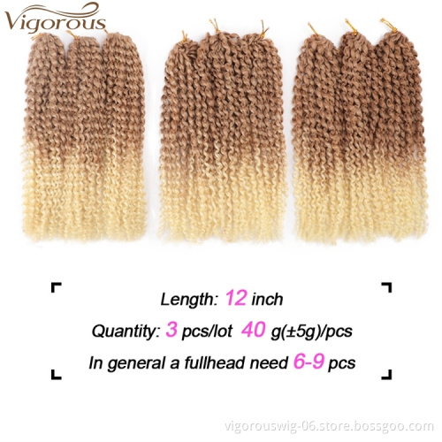 Vigorous Marley Bob Hair Crochet Braid Marley Braids Synthetic Afro Kinky Jerry Curl Braiding Hair Extensions for Women